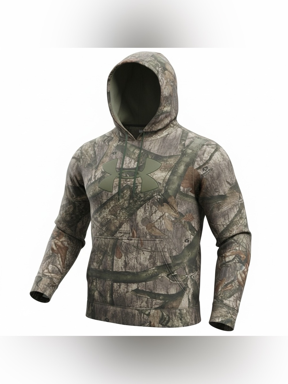 Under Armour Mossy Oak Camo Mens Size S Hoodie Sweatshirt Outdoor Activewear